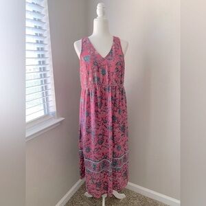 J. Jill Pink and Blue Sleeveless Sundress